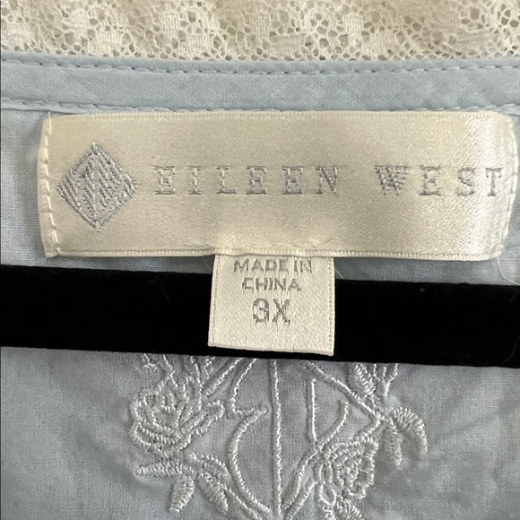 Eileen West MOONLIGHT SONATA Cotton Lawn 58" Long Ballet Nightgown Robe. Size 3X - Picture 4 of 10